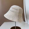 Estilo japonês novo oco respirável malha chapéu de pescador feminino primavera e verão cúpula all-match chapéu de bacia ao ar livre de proteção solar chapéu de sol