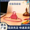 Mini Bolsa de Almacenamiento para Auriculares de Cuero Portátil Moda Colgante Personalizado Cremallera Organizador de Bolsas para Auriculares y Cables de Datos
