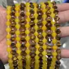 8mm Piedra Natural Cristal Ágata Facetada Apuntada Cuentas de Arroz DIY Pulsera Collar Accesorios de Joyería Productos Semiacabados Venta al por Mayor