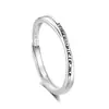 Anillo de pareja Mobius de plata pura s999, anillo con letra para pareja, lujo ligero, simple, nicho, estilo Ins, anillos ajustables para pareja de hombres y mujeres