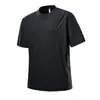 Camiseta de manga curta com proteção solar, refrescante, absorvente de suor e de secagem rápida para homens e mulheres, novo top esportivo fino e solto de meia manga para o verão