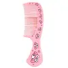 Pente de cabelo com estampa de desenho animado fofo, cabelo liso, pente pequeno portátil, pente de cabelo colorido doce estilo ins feminino