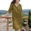 Nuevo vestido de primavera y verano para mamá de mediana edad, talla grande, con sentido del diseño, nicho, cuello en V, holgado, longitud media, para mujer, venta al por mayor