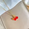 Conjunto de Moda Transfronterizo Incrustado con Circonita Collar y Pendientes Conjunto de Dos Piezas Trébol de Cuatro Hojas Completamente Diamantado Versátil Joyería de Lujo Ligero