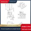 ER34ETD34 transformador de alta frequência duplo slot esqueleto shell núcleo magnético horizontal 7 + 7 pinos distância da linha 28mm