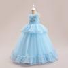 Vestido infantil transfronterizo europeo y americano, falda de pastel abullonada, apliques, vestido de princesa, vestido infantil para pasarela, anfitrión, banquete