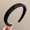 Diadema de Esponja Negra Gris con Estampado de Lazo Lindo Pasador Pinza para el Cabello en la Parte Superior Alta del Cráneo Diadema Celebridad de Internet Nuevos Accesorios para el Cabello