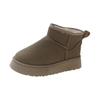Botas de nieve clásicas de otoño e invierno 2024 forradas de vellón engrosadas cálidas casuales botas cortas suela gruesa antideslizantes zapatos de algodón esmerilado