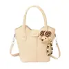 Bolso Cesta Casual Simple con Patrón de Lichi Retro, Bolso de Mano Versátil para el Día a Día, Bolso Cruzado Elegante para Oficinistas