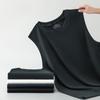 Chaleco sin mangas de terciopelo alemán para hombre, ropa interior térmica de invierno de terciopelo de doble cara, resistente al frío, color sólido, base blanca