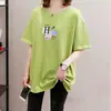 Nova Camiseta de Manga Curta para Mulheres 2026, Verão, Caimento Solto, Comprimento Médio, Tamanho Grande, Rejuvenescedora, Esconde a Barriga, Top Emagrecedor