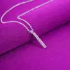 Fileira de Pingentes de Diamante, Colar de Cristal Totalmente Diamantado Feito à Mão com Zircônia Micro-Incravada, Corrente para Clavícula Feminina Coreana