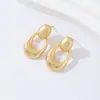 Pendientes de Puntada Cepillada para Mujer, Pendientes de Aro Grandes Exagerados Europeos y Americanos de Gama Alta, Elegantes, con Estilo, Pendientes de Nicho, Venta al por Mayor de Joyería