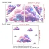 Novos Adesivos de Parede Sonho de Nuvem e Estrela, Adesivos Coloridos de Nuvem Sonhadora para Sala de Estar e Quarto, Decoração de Parede Branca, PVC Autoadesivo