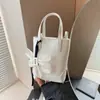 Bolsos Pequeños Populares Transfronterizos para Mujer Este Año, Verano 2025 Nuevo Bolso Bandolera Simple, Bolso de Cubo Portátil Estilo Coreano