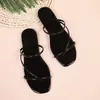 Moda Nuevo Simple y Elegante Pantuflas de Punta Cuadrada 2026 Sandalias de Tacón Bajo de Verano