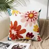 Funda de almohada floral sin relleno, funda de almohada de estilo pastoral para sofá del hogar, cojín para cabecera, cojín lumbar de oficina