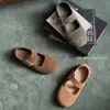Zapatos Birkenstock casuales nuevos para mujer mollykiki retro de encaje poco profundos con cordones Mary Jane huecos de suela blanda