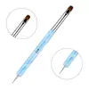 Caneta para Nail Art Haste de Onda Quente Mais Vendida na Fronteira, Haste Acrílica de Uso Duplo, Ferramenta Caneta para Manicure Francesa de Fototerapia
