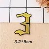 Parche Bordado con Letras y Números Romanos Antiguos Dorados con Adhesivo Termofusible. Insignia Bordada Parche Pequeño Emblema Parche de Tela Accesorios para Ropa