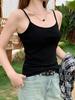 Camisola de Algodão Puro Fina de Verão Roupa Íntima Feminina Roupa Íntima Preta e Branca Slim Fit Tamanho Grande Roupa de Baixo para Usar por Cima