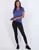 Nailon Catiónico Seda Transfronterizo Nueva Camiseta de Manga Corta para Mujer Verano Holgada Ropa de Fitness Deportiva Color Piel Hombro Derecho Secado Rápido Yoga