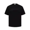 Camiseta Masculina Minimalista com Bordado de Letra, Gola Redonda, Manga Curta, Novo Estilo de Verão, Top Casual Soltinho Versátil para Casais, Tendência para Mulheres