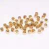 Colar com cordão para pulseira DIY de contas quadradas chanfradas com preservação de cor em ouro 14K/18K, contas tridimensionais, acessórios para joias