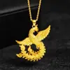 [Venta Directa] Auténtico Colgante Nuevo Fénix Dorado, Estilo Popular, El Más Fácil de Combinar Colgante de Lujo Fénix para Esposa