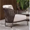 Sofá nórdico para área externa, pátio, varanda, villa, sofá modular de Rattan, cadeira de Rattan para lazer ao ar livre, móveis de exterior