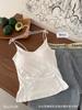Diseño de Pliegues Laterales Montado en Percha, Hermoso Camisola de Espalda para Mujer con Copas, Top Adelgazante