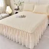 Juego de Tres Piezas Falda de Cama Estilo Princesa de Látex Mate Verano 2026 Nuevo Colcha de Encaje de Verano Sábana con Borde de Falda