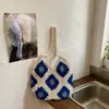 Bolsa de Ombro Tecida à Mão com Flores para Mulheres - Atacado Transfronteiriço - Novo Estilo 2026 - Bolsa de Praia para Férias - Bolsa Tote de Grande Capacidade
