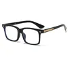 Gafas Cuadradas Retro Nuevas Transfronterizas Europeas y Americanas Unisex Marco Clásico Anti Luz Azul Sin Graduación