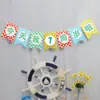 Hoje, Meu Primeiro Aniversário, Bandeira de Aniversário, Aniversário do Bebê, Banquete da Lua Cheia, Decoração de Festa de Aniversário, Bandeira de Cauda de Peixe