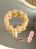 Shuangrui~Pulseira Auspiciosa Colorida de Lótus com Cinco Peças Contas de Lótus Presente para Namorada Casal Transmissão ao Vivo Exclusivo