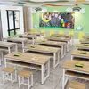 Escritorio y silla pupitre escolar clase de entrenamiento para tutorías escolares estudiantes de primaria y secundaria pupitre doble clase de entrenamiento para academia