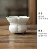 Colador de Té de Cerámica y Filtro Infusor de Té Integrado, Separador de Té, Accesorios para Juego de Té Kung Fu, Taza de Presentación, Colador de Té Integrado