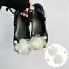 Accesorios para zapatos tipo ballet perforados DIY, accesorios de perlas y pedrería, hebillas de zapato desmontables de alta gama y decoraciones para la superficie del zapato