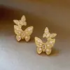 Nuevos Pendientes de Botón Mariposa Perla de Moda Primavera/Verano 2025 para Mujer, Pendientes Elegantes de Gama Alta Únicos, Pendientes de Diseño de Nicho