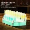 Soporte para Copa de Cóctel Arcoíris Brillante, Estante para Copas de Cóctel de Vidrio Esmerilado, Juego de Copas de Cóctel para Bar