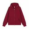 420g Algodón Pesado Invierno Marca de Moda Cárdigan con Capucha Sudadera con Cremallera Holgada Casual Versátil Simple Transfronterizo