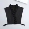 Camada Base de Suéter Feminino Outono e Inverno com Gola Falsa, Gola Falsa Versátil com Babados, Fabricante Transfronteiriço de Gola Falsa