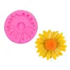Pastel de Fondant Tamaño Grande Pequeño Molde de Silicona de Margarita DIY Forma de Girasol Paleta Chocolate Decoración de Silicona