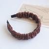 Diadema de Cuero Plegada Corea del Sur Dongdaemun Retro Cyber Popular de Ala Ancha Simple para Recoger el Cabello Presión en la Parte Superior del Cráneo Accesorios para el Cabello