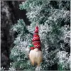 Muñeco Luminoso Sin Rostro Transfronterizo Colgante para Árbol de Navidad Muñeco de Peluche Creativo de Enano Decoración de Ventana Decoraciones Navideñas