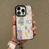 Paleta de Helado Popular Nórdica Ilustración Cámara Funda para Teléfono Iphone16 Estilo Minimalista Apple 17Pro Cubierta Protectora Transparente