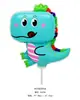 Nuevo clip de dibujos animados forma de dinosaurio margarita globo de empuje globo para fiesta de cumpleaños infantil