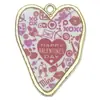Accesorios para Joyería DIY Corazón Rojo y Rosa Día de San Valentín Rosa Esmalte Aleación Colgante Pulsera Encanto Pendientes Llavero