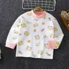 Camiseta de manga larga de primavera y otoño para niños, camiseta básica de algodón para bebé, chaqueta coreana para bebé niño y niña